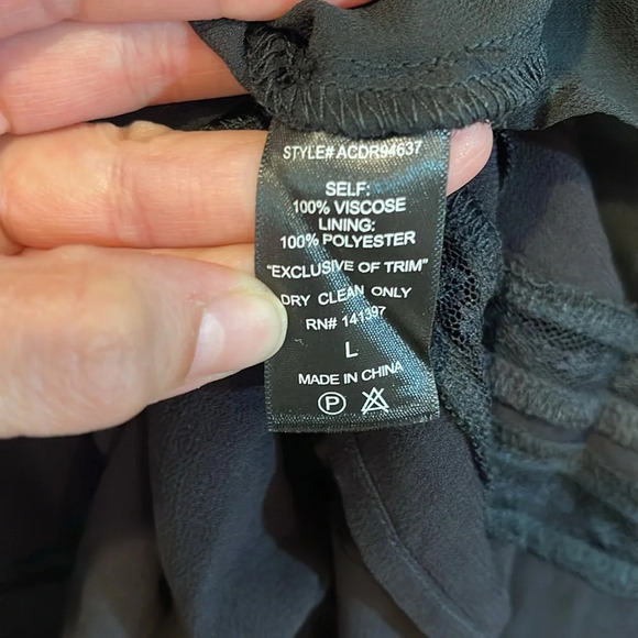 ASTR the Label Womens Floral Print Mini Casual black dress size Large - Picture 6 of 6